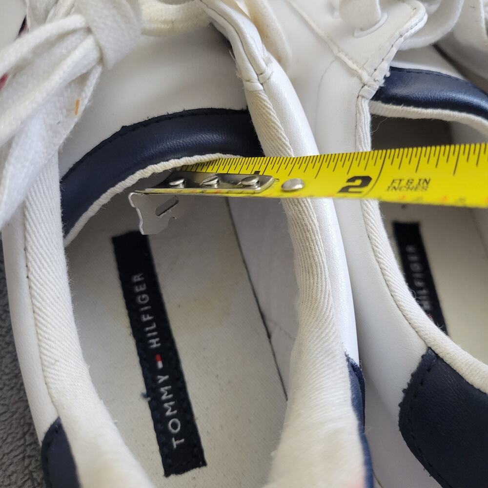 TOMMY HILFIGER LENDON Sneaker Womens 9M White Leather Red Blue Logo 5970720 - Picture 9 of 15